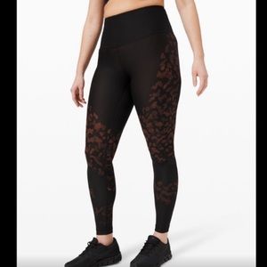 Lululemon mapped out HR tight brick cheetah camo legging